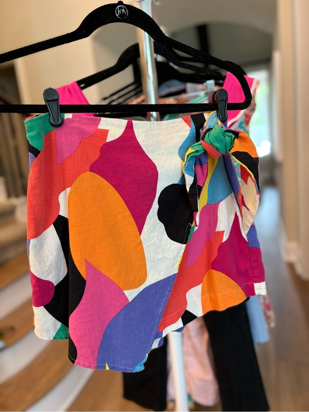 a new day Multicolor Abstract Tie-Side Circle Skirt